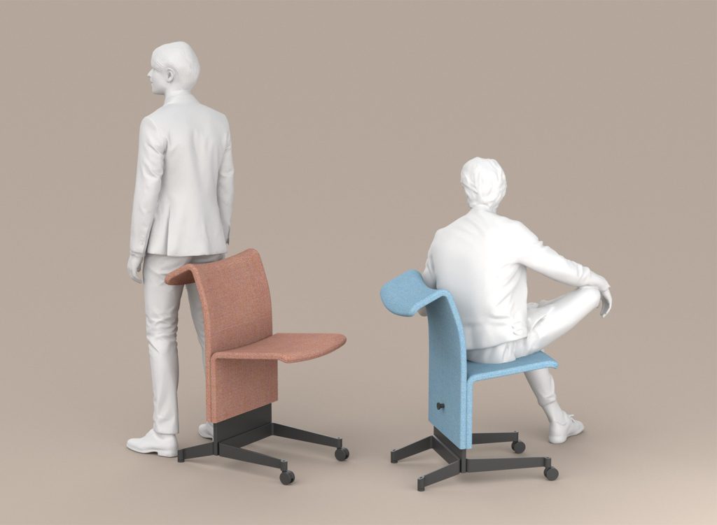 Palmberg: Stuhl 2Levels by Designstudio speziell® – 2 Ebenen in Benutzung